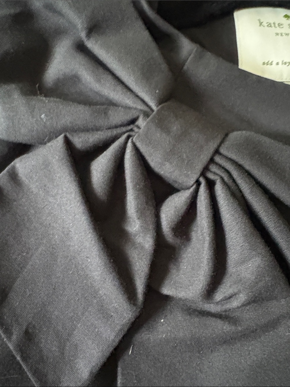 kate spade Black bow Coat jacket with Pink Lining and Bow Collar - Picture 7 of 8